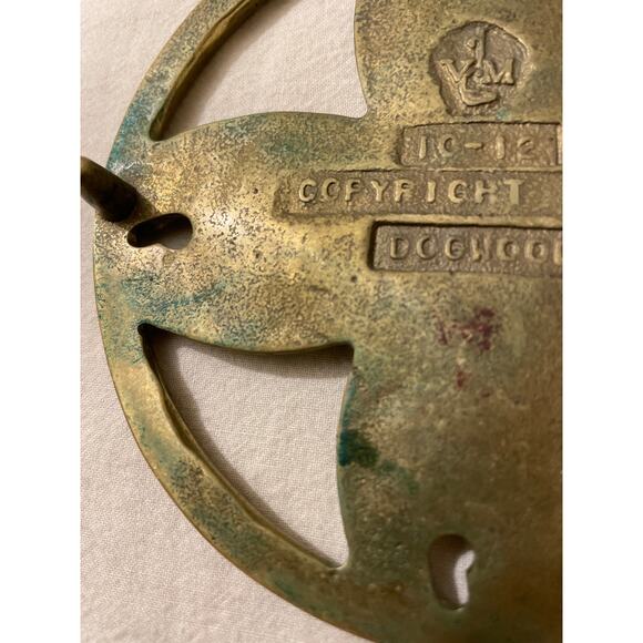 Virginia Metal crafters‎ 10-12 Solid Brass Dogwood Trivet 1950 Vintage - Picture 6 of 6